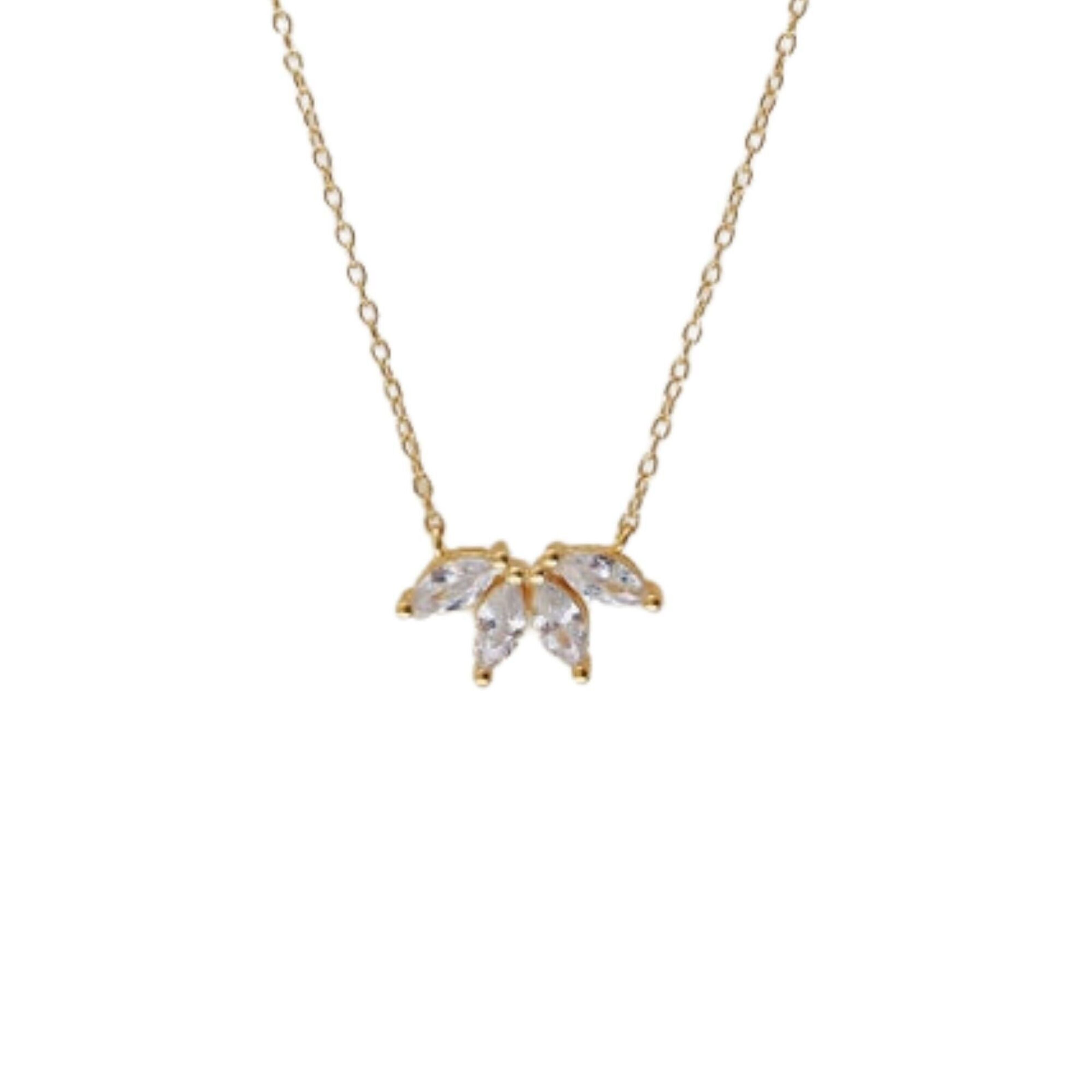 Collar Oro Blanco 9k Estrella Diamante Más Joyero