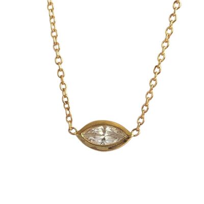 Collana con castone di diamanti Sirius Marquis / 14k giallo