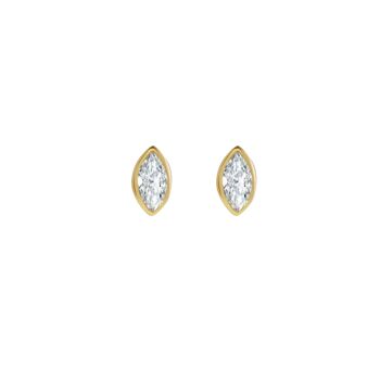 Boucles d'oreilles à tige serties de diamants Sirius Marquis / Jaune 14 carats 1