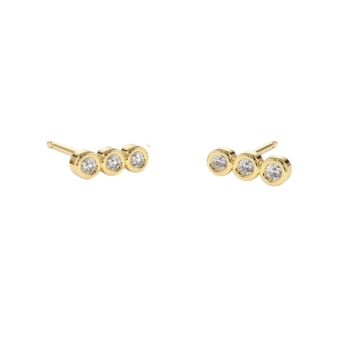 Boucles d'oreilles Circinus 3 Diamond Bar Large / 14k Blanc 1