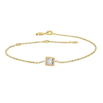 Bracelet Pegasus Diamant Taille Princesse / Jaune 14k 1