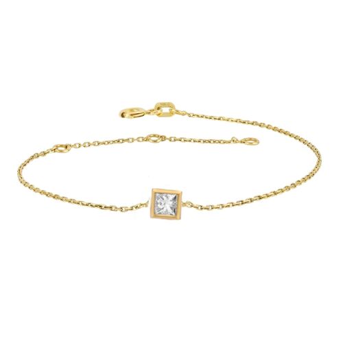 Pegasus Princess Cut Diamond Bracelet / 14k White