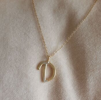 Collier lettre d'amour / rose 9k 4