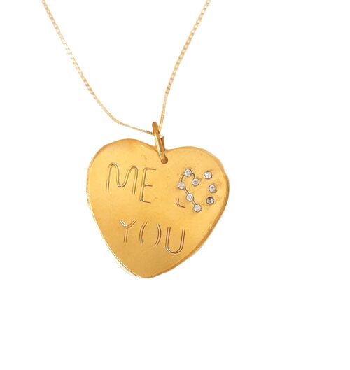 Me & You Diamonds Necklace / 9k yellow