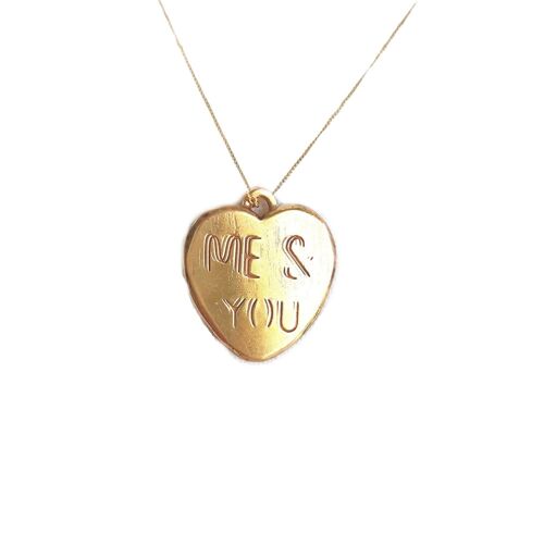 Me & You Necklace / 9k yellow