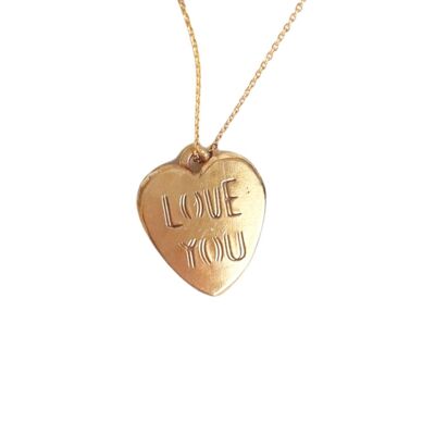 Love You Necklace / 9k white