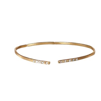 Bracelet manchette diamant Capella / rose 9k