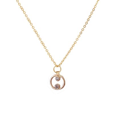 Castor Diamond Circle Halskette / 9k Gelb