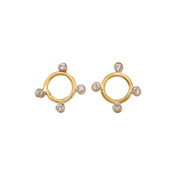 Boucles d'oreilles Rhea Diamond Circle / rose 9k 1