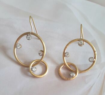 Boucles d'oreilles Deneb Diamond Drop Circle / 9k blanc 5