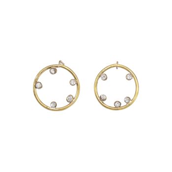 Boucles d'oreilles Antares Diamond Circle / rose 9k 1