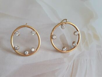 Boucles d'oreilles Antares Diamond Circle / rose 9k 4