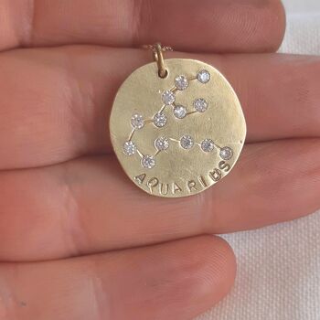 Médaille d'or Constellation du Verseau / Rose 2