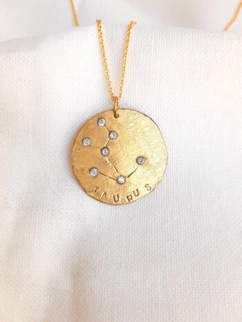 Médaille Or Constellation Taureau / Jaune 2