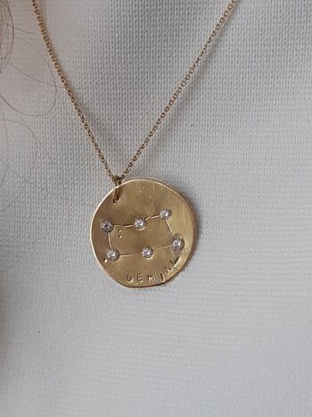 Médaille Or Constellation Gémeaux / Rose 4