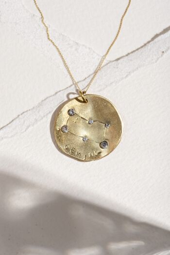 Médaille Or Constellation Gémeaux / Rose 5