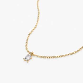 Collier Pendentif Andromeda Baguette Diamant / Jaune 14k 2