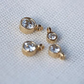 Collier pendentif diamant Solitaire Circinius - Jaune 14 carats - 0,26 5