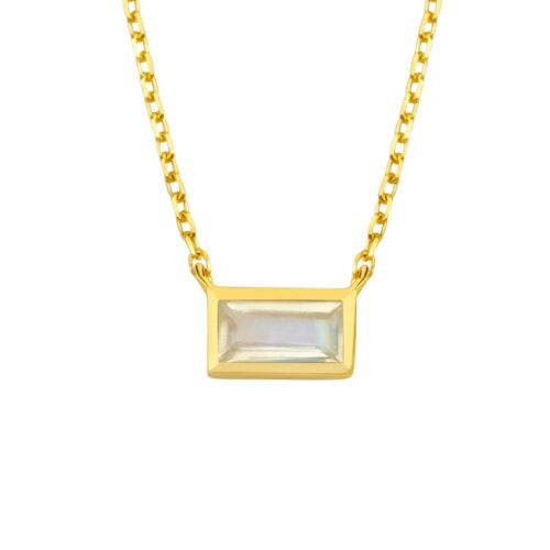 Andromeda Baguette Necklace / 14k Yellow