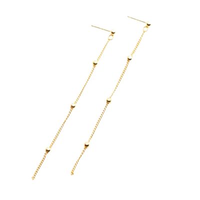 Shooting Stars Long Drop Stud Earrings / Rose