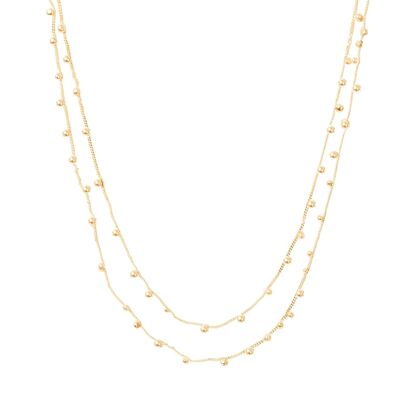 Double Collier Etoiles Filantes / Rose