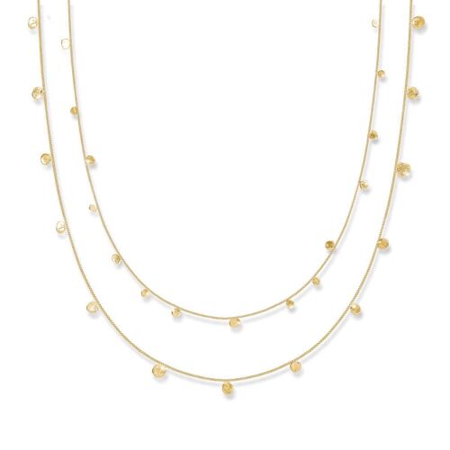 Scattered Stars Double Necklace / White