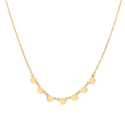 Collier Demi Chaîne Etoiles Dispersées / Blanc