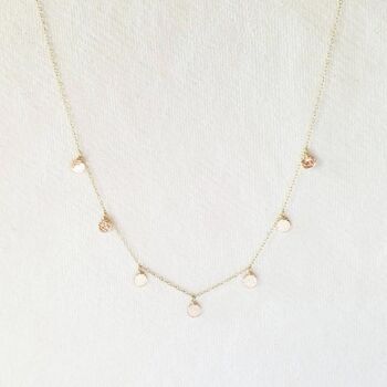 Collier Demi Étoiles Dispersées / Blanc 4