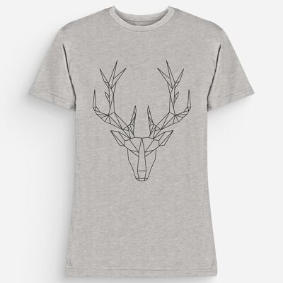 Herren T-Shirt Polygon Deer Heather Grey Black