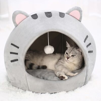 Cute Cat Shape Cat Bed - S (33x33cm) / sku105