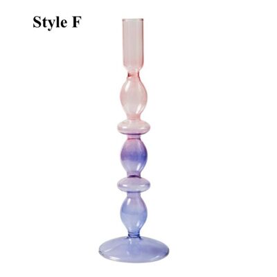 Lilac-Pink Glass Candlesticks / Vase - F / sku125