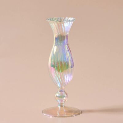 Glass Taper Candlestick / Vase - rainbow vase / sku139