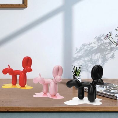 Abstract Peeing Balloon Dog Statue - Red / sku151