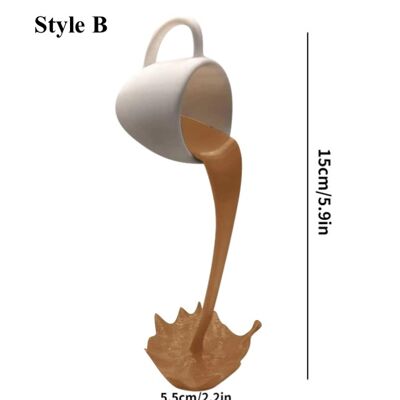 Resin Floating Coffee Cup Statues - B / sku154