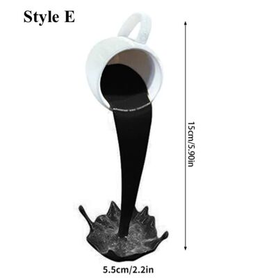 Resin Floating Coffee Cup Statues - E / sku157