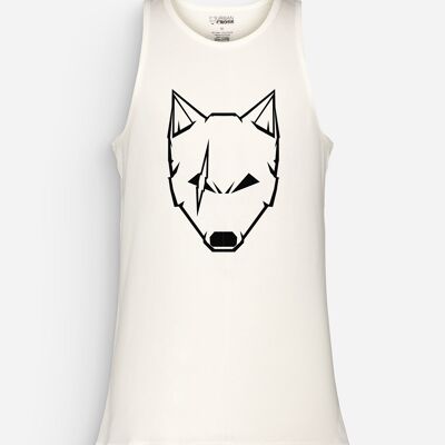 Black Beige Scarred Wolf Men's Tank Top