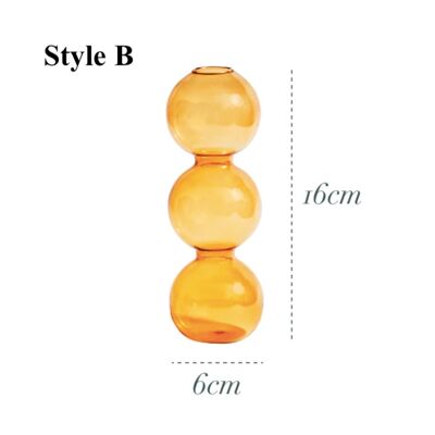 Orange Glass Candlesticks / Vase - Style B / sku190