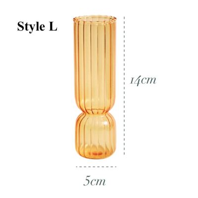 Orange Glass Candlesticks / Vase - Style L / sku200