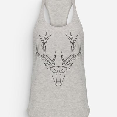 Camiseta de tirantes para mujer Polygon Deer Heather Grey Black