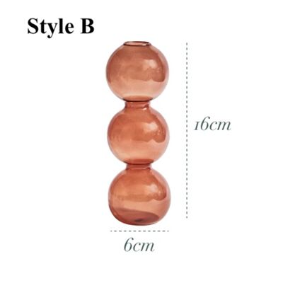 Brown Glass Candlesticks / Vase - Style B / sku282