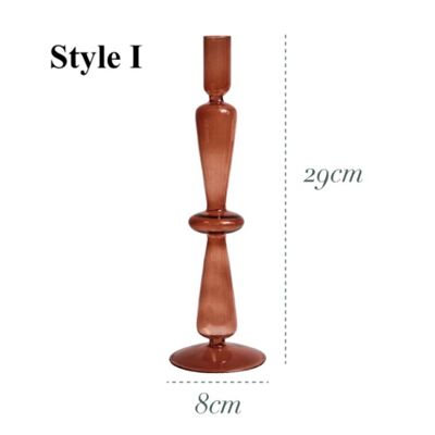 Brown Glass Candlesticks / Vase - Style I / sku289