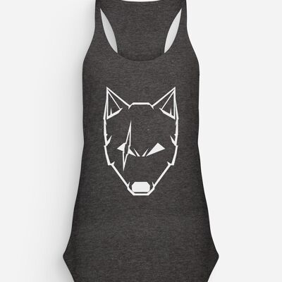 Camiseta de tirantes mujer Scarred Wolf Grey Anthracite White