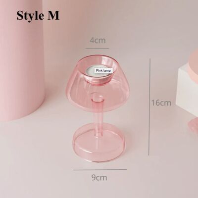 Pink Glass Candlesticks / Vase - M / sku342