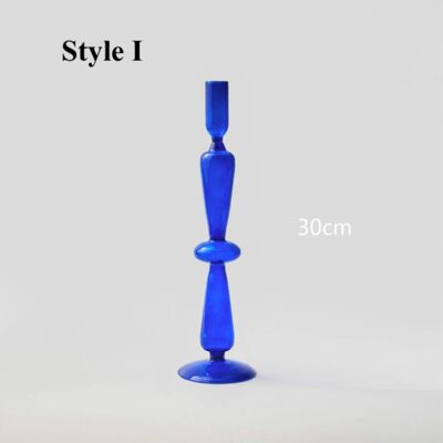 Blue Glass Candlesticks / Vase - Style I / sku359