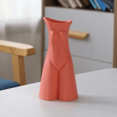 Ceramic Abstract Body Art Vase - Red / sku372