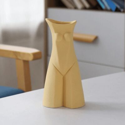 Ceramic Abstract Body Art Vase - Yellow / sku374