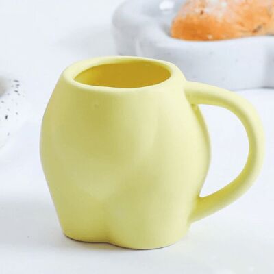 Ceramic Body Art Cup - Yellow / sku375