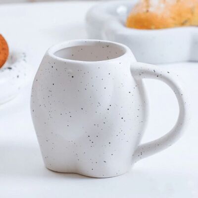 Ceramic Body Art Cup - White / sku377