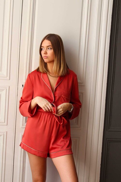 Pyjama en satin Terracotta Sweet Dreams