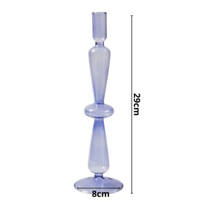 Lilac Glass Candlesticks / Vase - 1 Ring / sku401